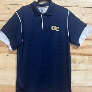 Russell Athletic Blue and White Polo Shirt with Sporty Design